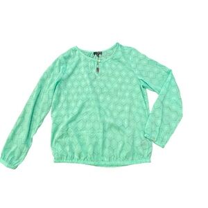 The Limited Aqua Textured Blouse